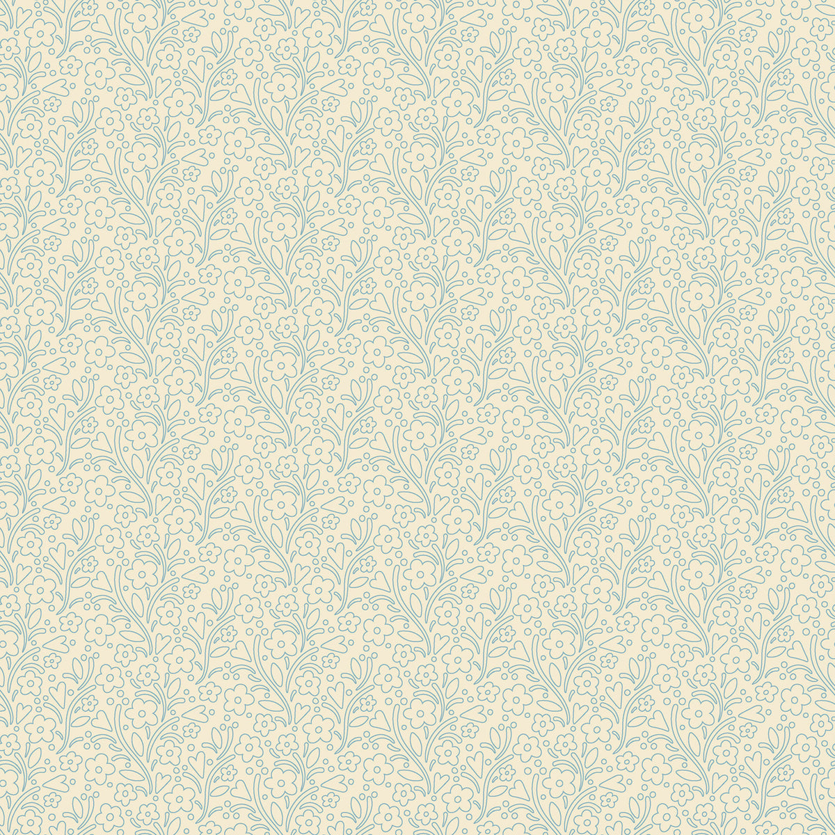 Cosy House Dainty Flower Chambray - 2 1257 LB