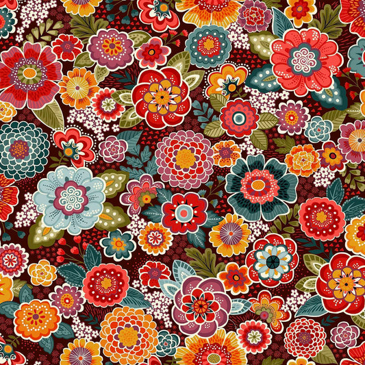 Revival Floral Brown - 056 V